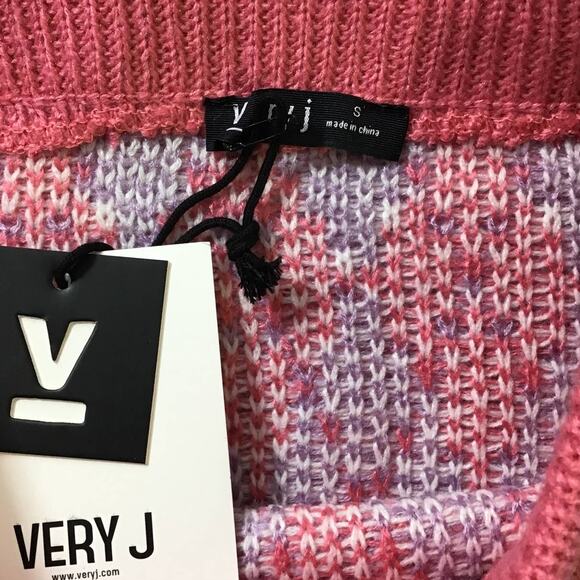 VERY J S Pink Argyle Cable Knit Retro Unique Vintage Sweater Mini Skirt NWT B76 - Picture 10 of 10